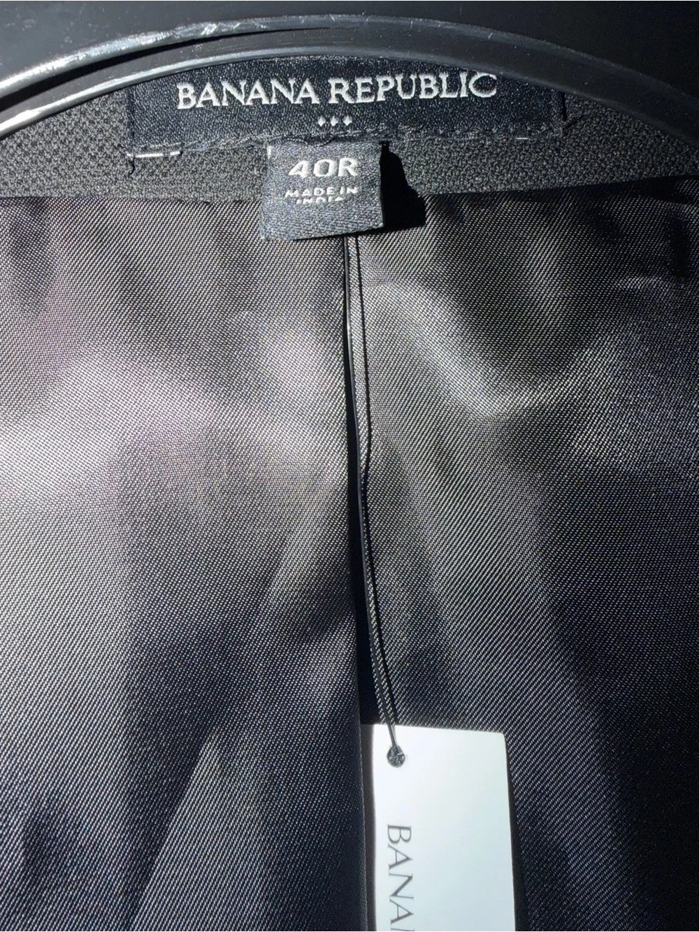 Banana Republic Tailored Slim Fit Italian  Black Suit Jacket Size 40R